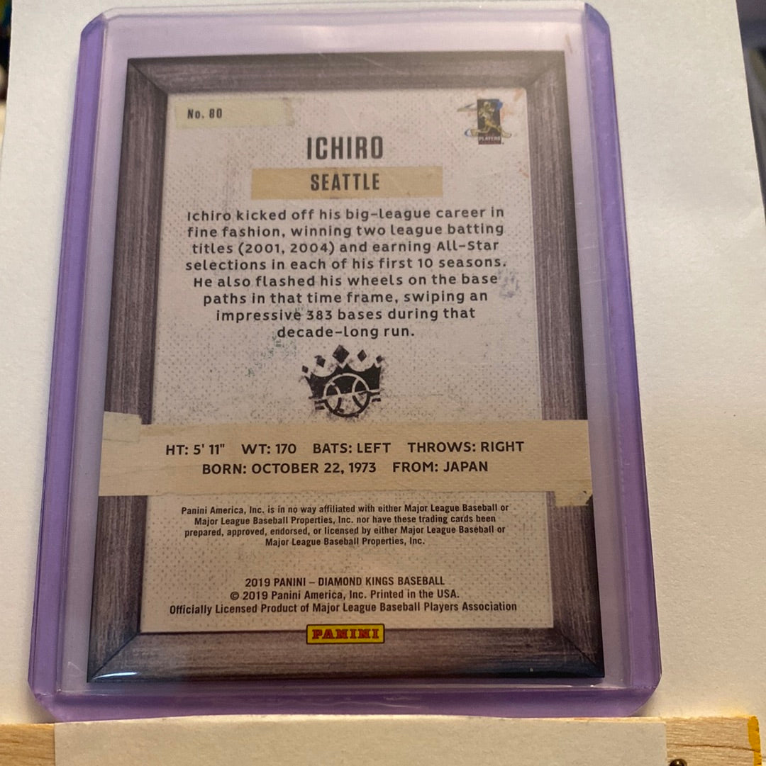 2019 Panini Blue Framed Ichiro Trading Card