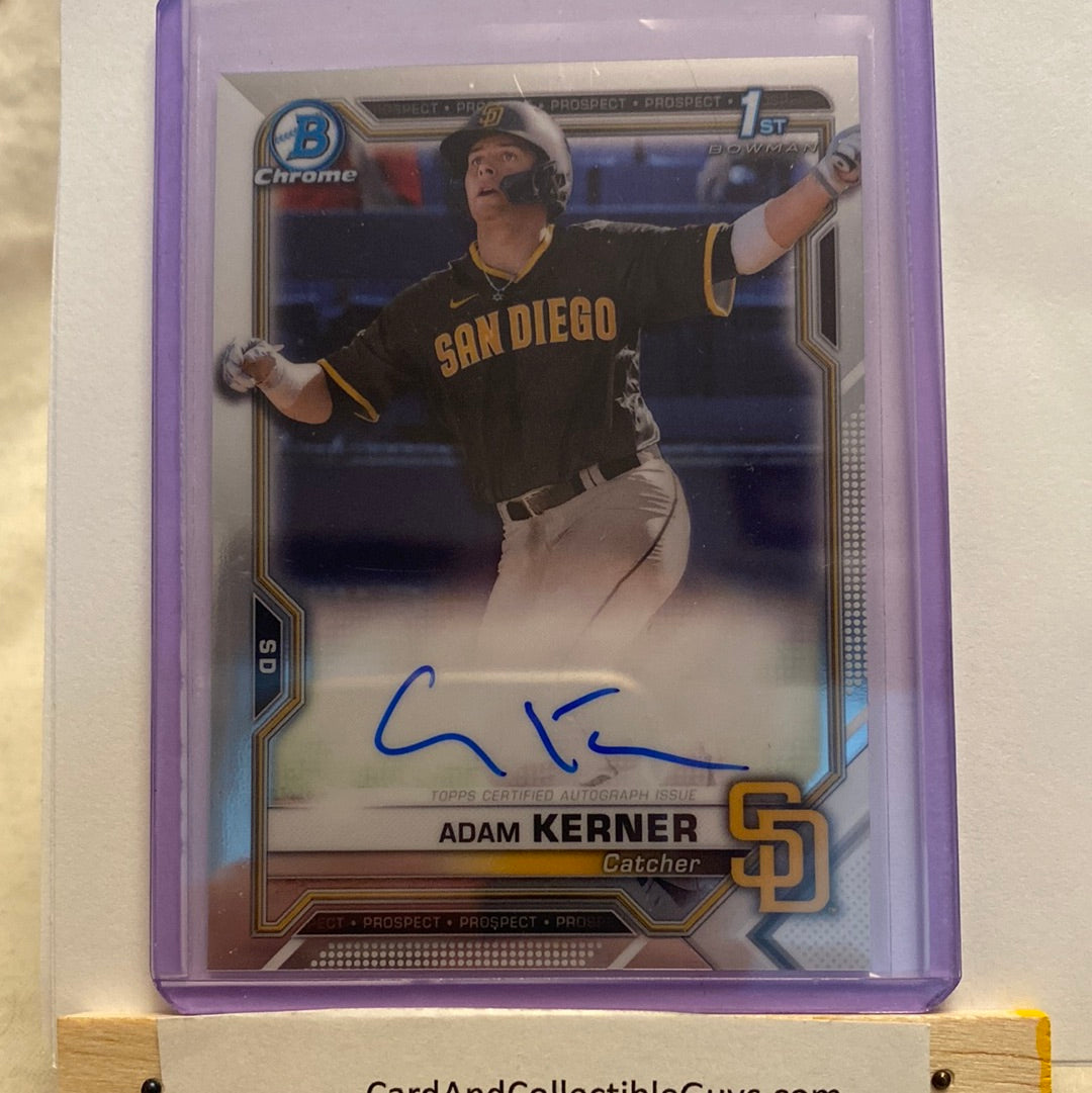 2021 Bowman Chrome Adam Kerner Autographed trading card