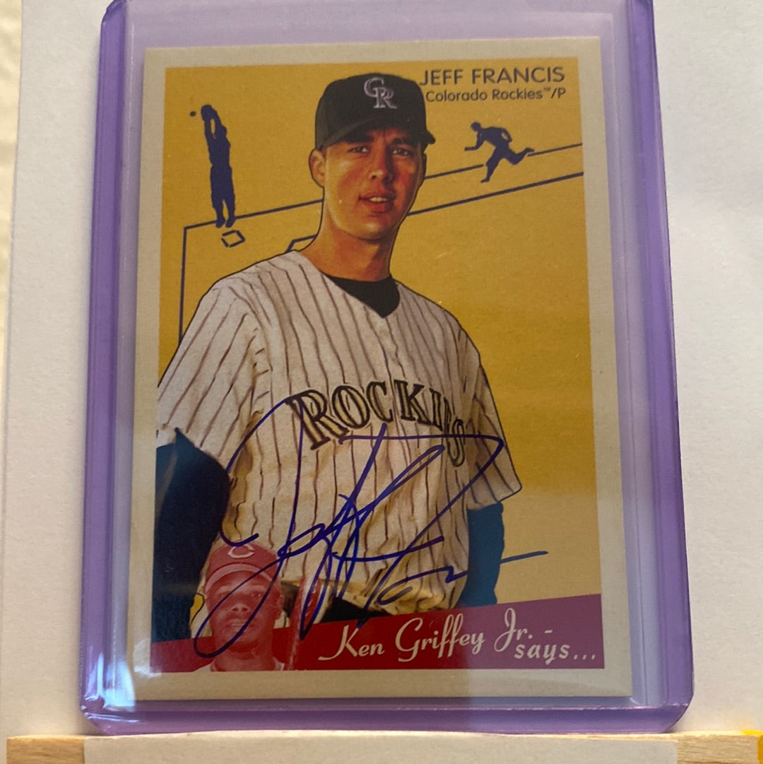 2008 Upper Deck Jeff Francis Autographed trading card