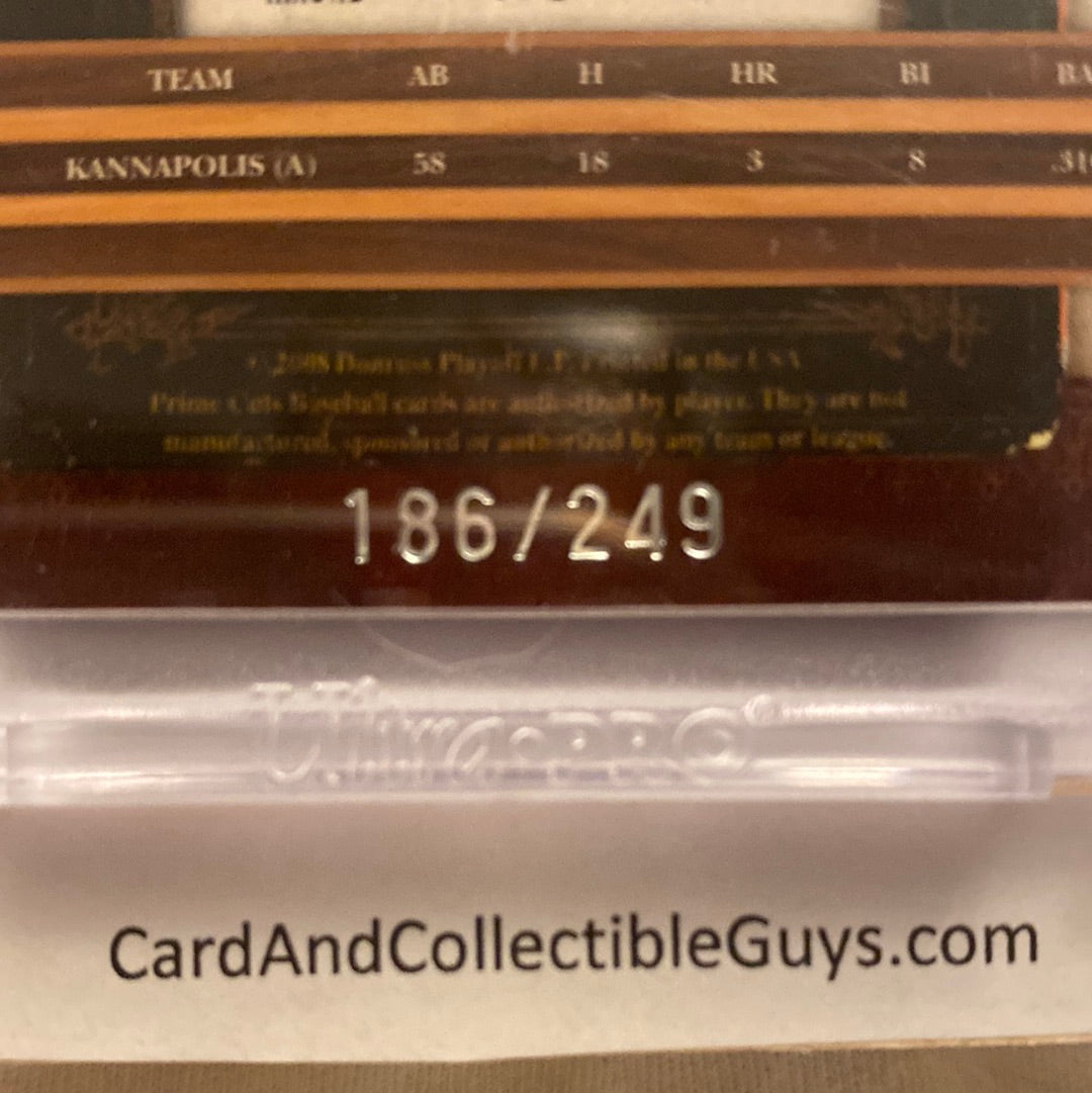2008 Donruss playoff prime cuts Gordon Beckham Autographed /249 trading card