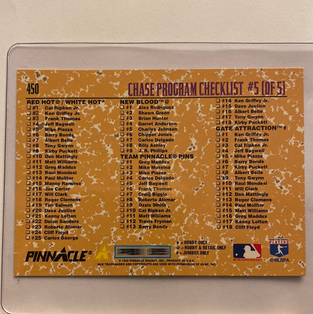 1995 Pinnacle Chase Checklist #5 trading card