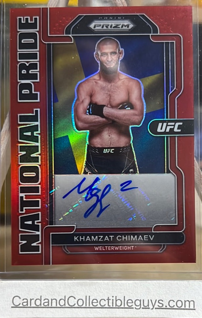 2022 Panini UFC Prizm Khamzat Chimaev Auto Trading Card