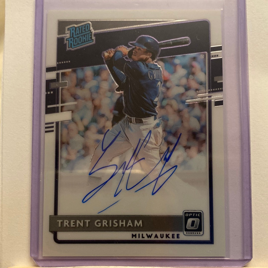 2020 Panini Trent Grisham Autographed rated rookie trading card