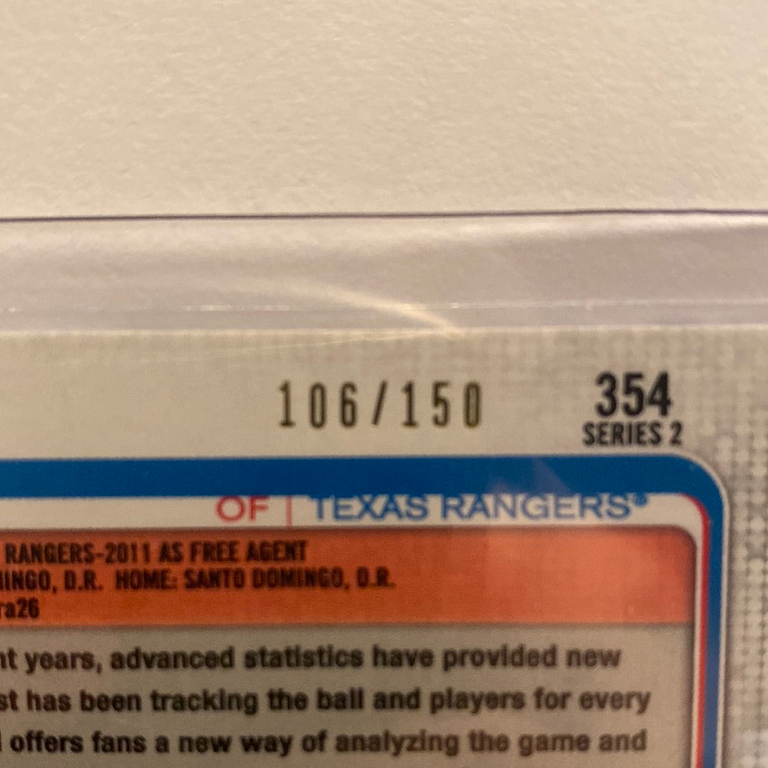 2019 Topps Nomar Mazara Advanced Stats /150 trading card