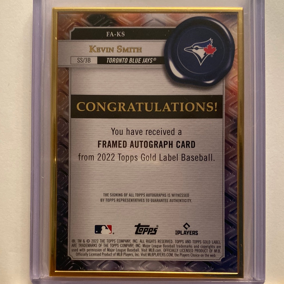 2022 Topps Gold Label Kevin Smith Framed Autographed trading card