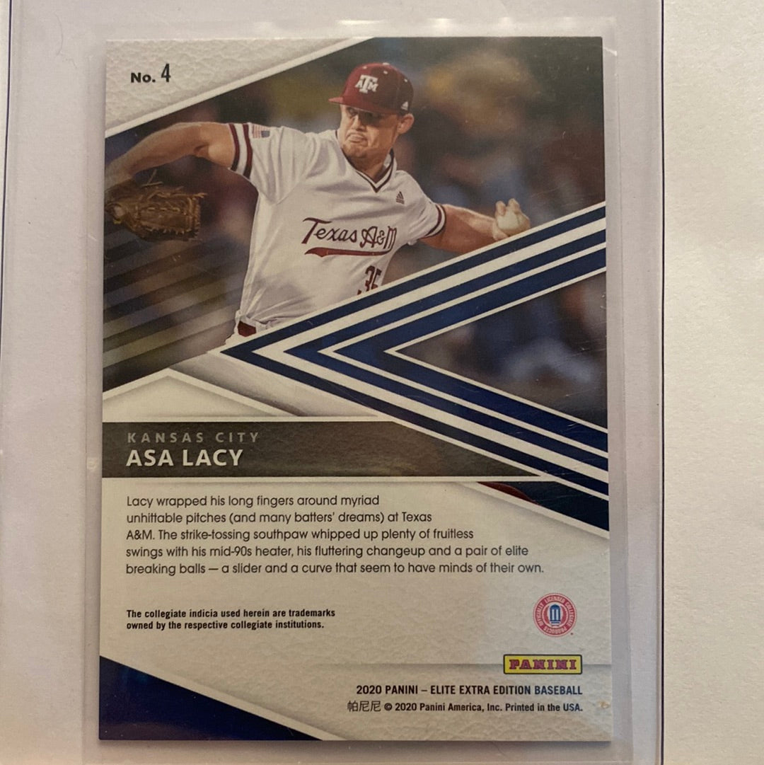 2020 Panini Elite Asa Lacy Pink Trading card