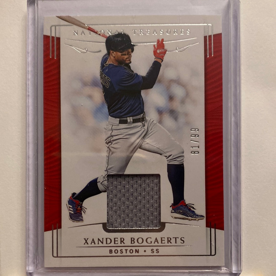 2019 Panini National Treasures Xander Bogaerts relic /99 trading card