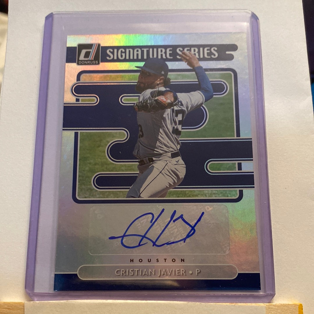 2021 Panini Cristian Javier Autographed trading card