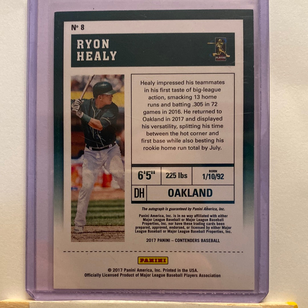 2017 Panini Ryon Healy autographed /99 trading card