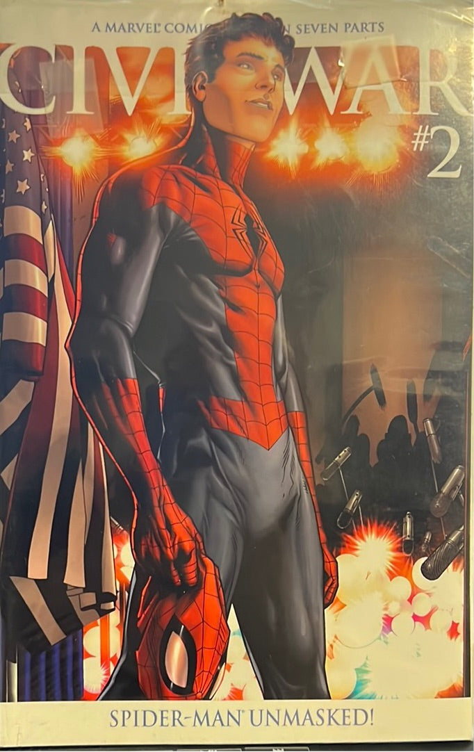 Comic Marvel Civil War #2 Spiderman Variant Cover