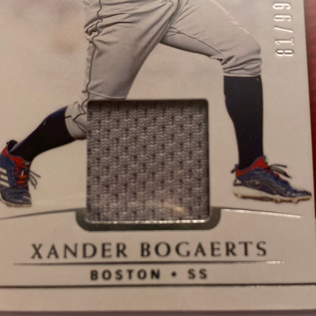 2019 Panini National Treasures Xander Bogaerts relic /99 trading card
