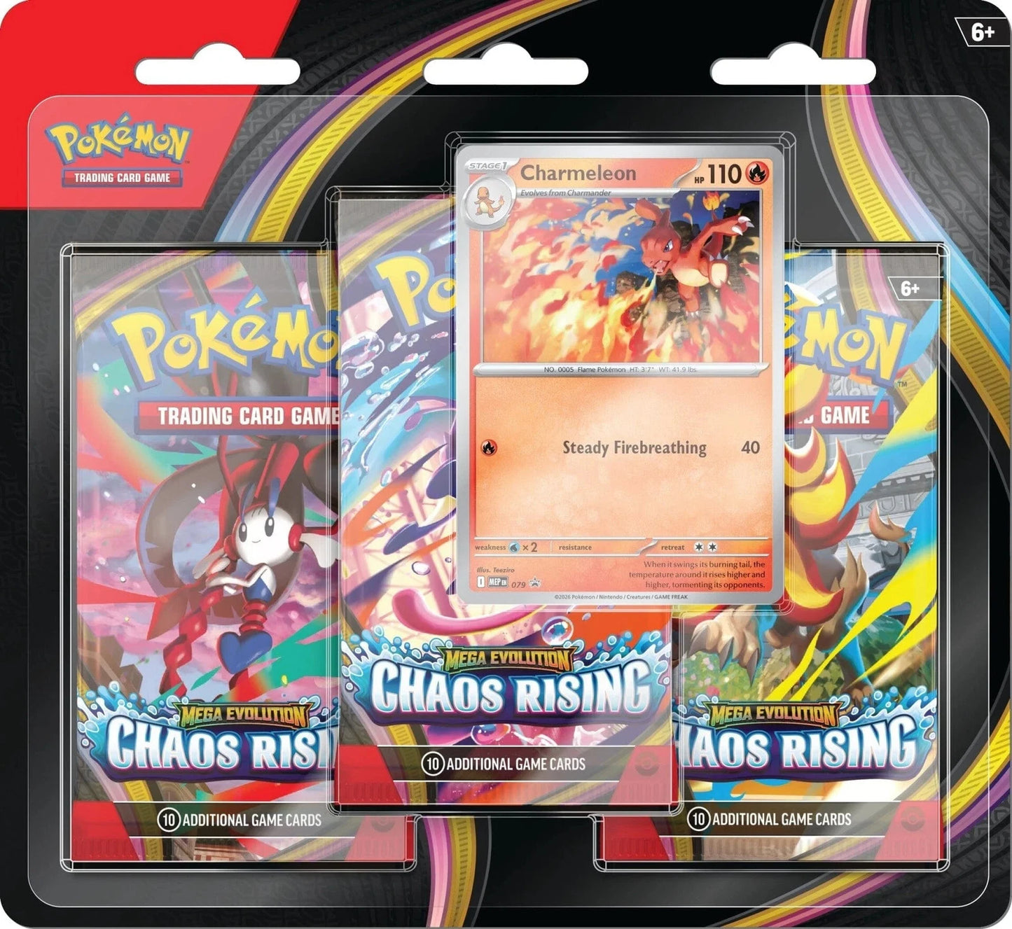 Pokemon TCG: Chaos Rising 3 pack Booster