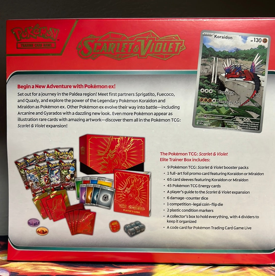 Pokemon TCG Scarlet & Violet Koraidon Base set ETB