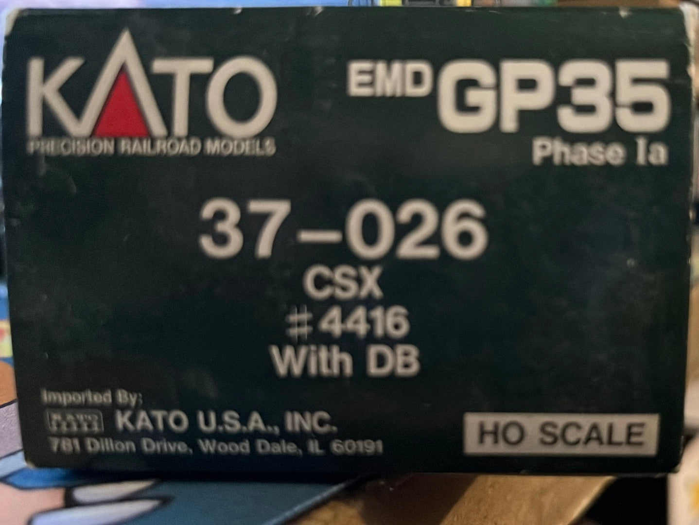 HO Scale Train Kato CSX GP35 phase1a