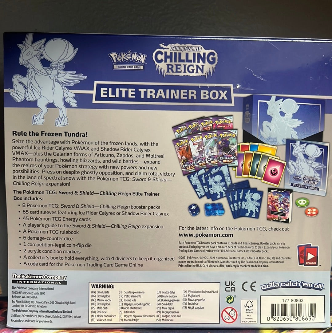 Pokemon TCG Chilling Reign ETB