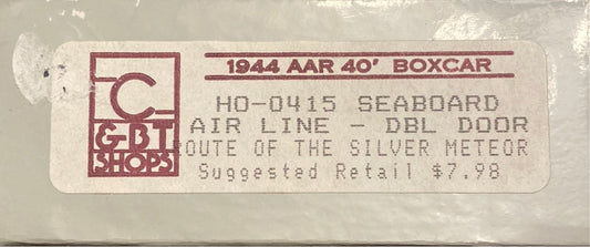 C&BT Shops HO Scale 40’ Boxcar SAL
