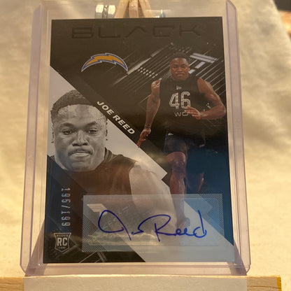 JOE REED 2020-21 Panini Black RC Rookie AUTO 195/199 SP CHARGERS Trading Card