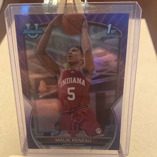 2022-23 BOWMAN CHROME UNIVERSITY MALIK RENEAU PURPLE REFRACTOR /399 Trading Card