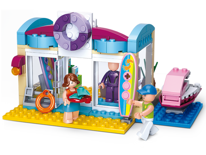 Model Bricks: Girl's Dream Surf Shop Building Brick Kit (192 pcs)