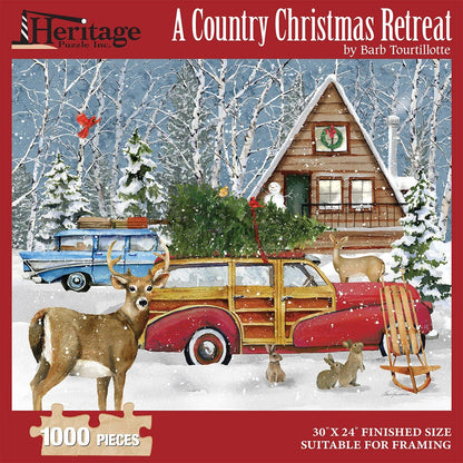 Puzzle: A Country Christmas Retreat 1000 piece puzzle
