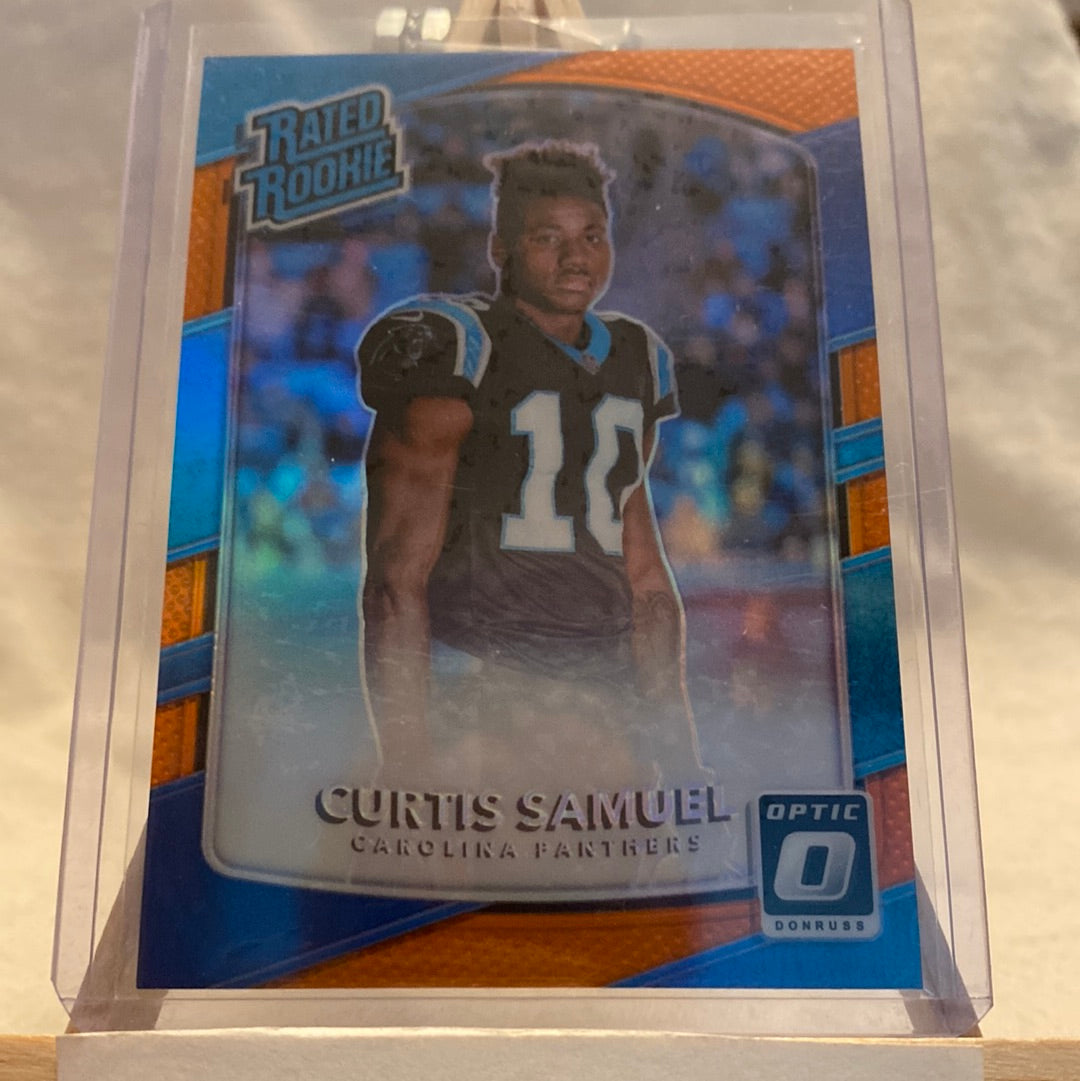 Curtis Samuel 2017 OPTIC RATED ROOKIE ORANGE PRIZM #’d 061/199 #196 Commanders Trading Card