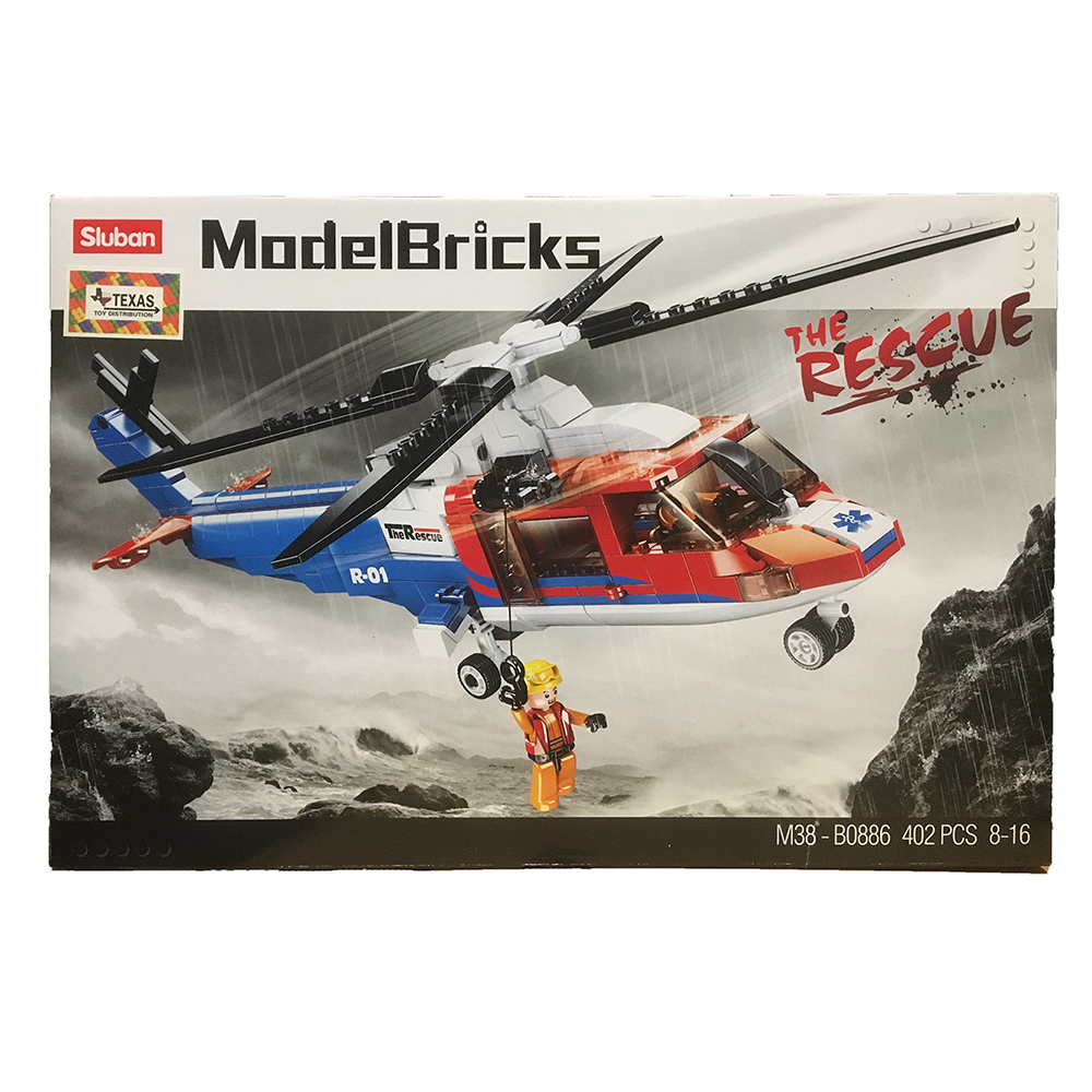 Model Bricks: "The Rescue" Medivac Coast Guard Helicopter (402 pcs)