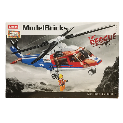 Model Bricks: "The Rescue" Medivac Coast Guard Helicopter (402 pcs)