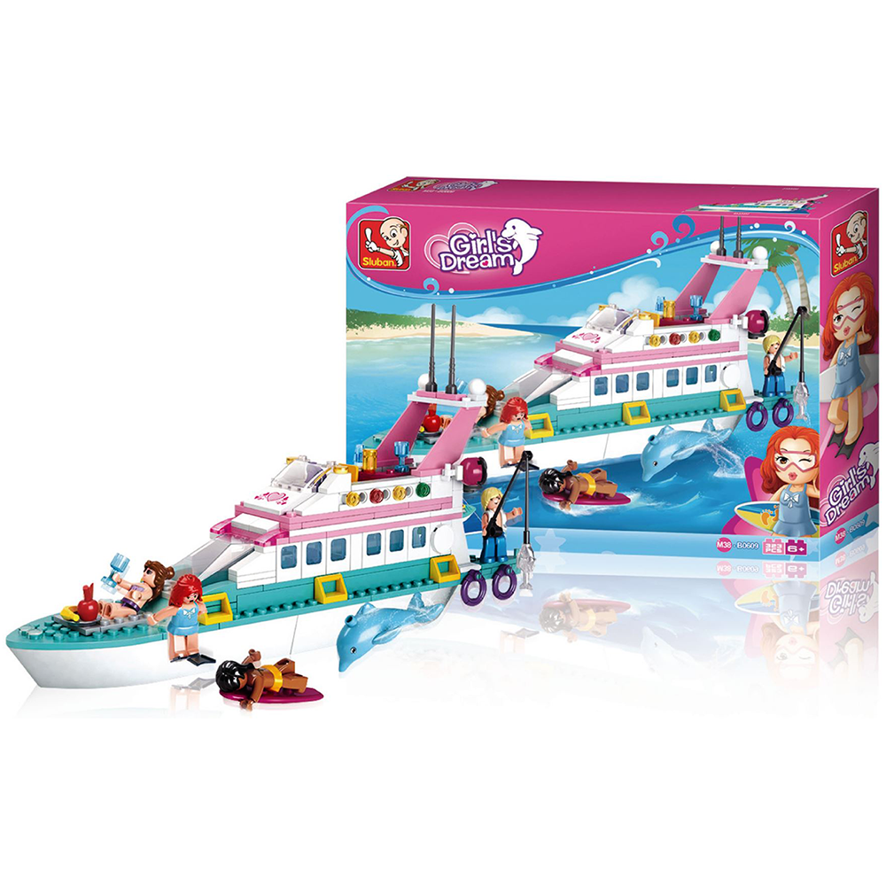 Model Bricks: Luxury Yacht Building Brick Kit (328 pcs)
