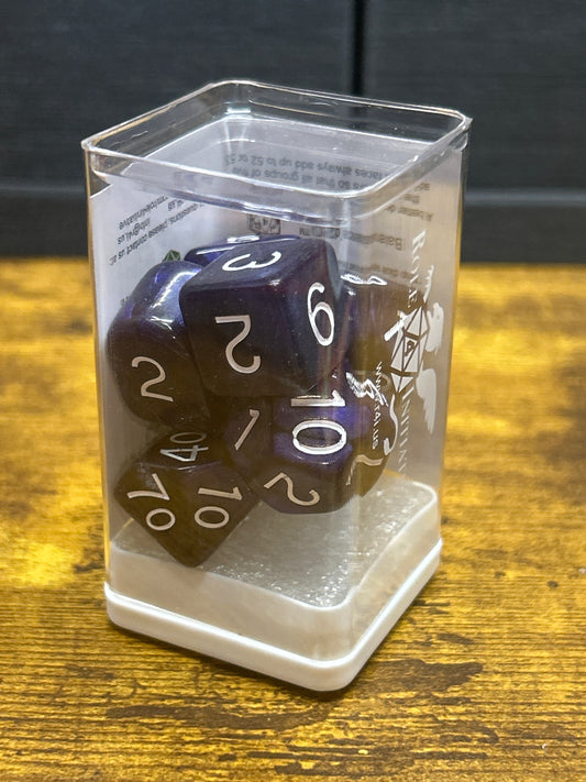7-Set “Marble Purple” RPG Dice