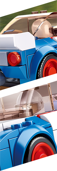 Model Bricks: Car Club Building Brick Kit, Rally Car (138 Pcs)