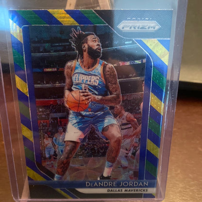 2018-19 PANINI PRIZM CHOICE BLUE YELLOW GREEN DeANDRE JORDAN NO. 12 Trading Card