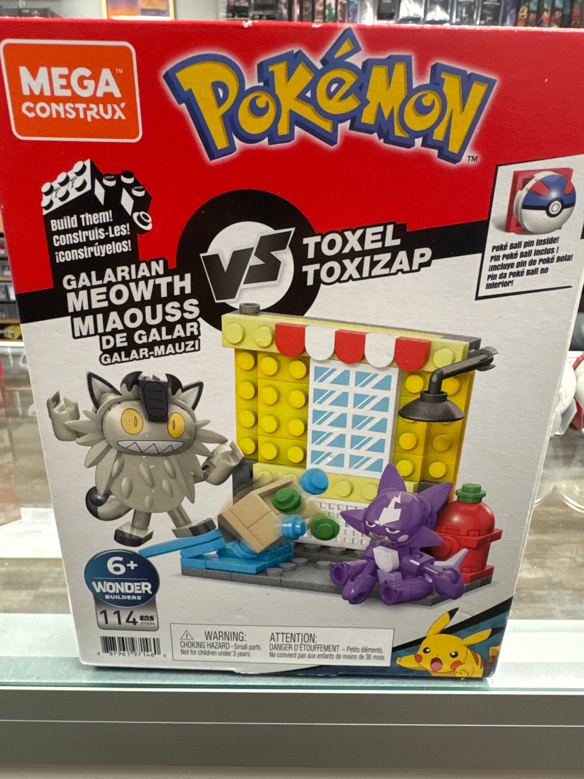 Mega Bloks: Galarian Meowth vs Toxel
