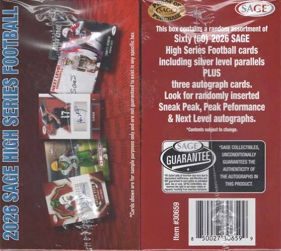 2026 Sage Football: High Series Football 60ct. Blaster Box