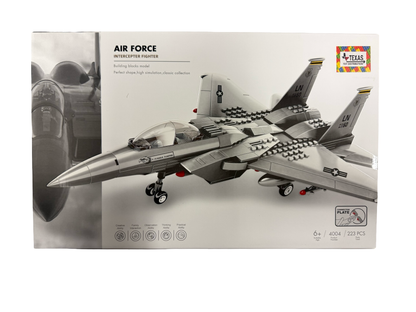 Model Bricks: F-15 Interceptor Fighter Jet Building Brick Set