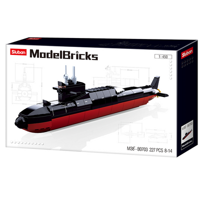 Model Bricks: Strategic Submarine Building Bricks (227 Pcs)