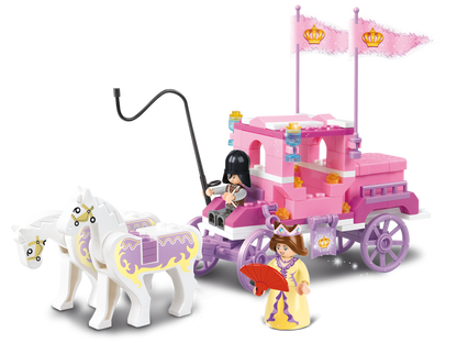 Model Bricks: Girl's Dream Royal Carriage Building Brick Kit (137 Pcs)