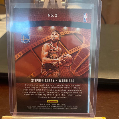 2019-20 Hoops Premium Steph Curry Lights Camera Action Silver Holo SP #2 Trading Card