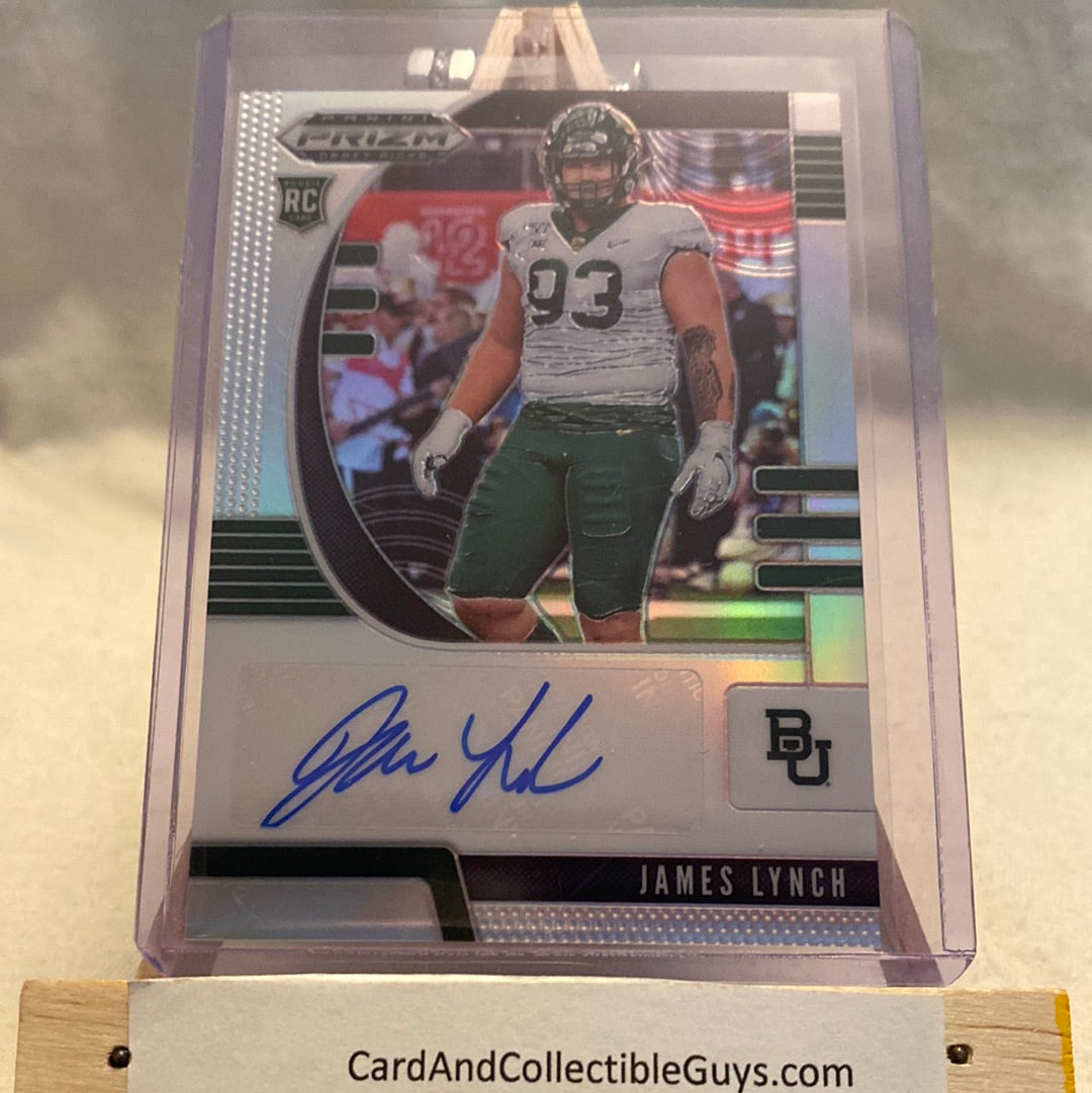 2020 Panini Prizm Draft Picks Silver Auto #265 JAMES LYNCH  RC Baylor Bears Trading Card