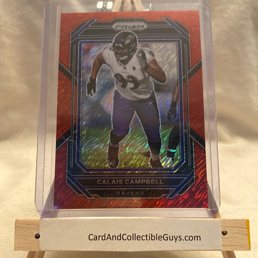 2022 Panini Prizm Calais Campbell #25 FOTL Red Shimmer /35 Trading Card