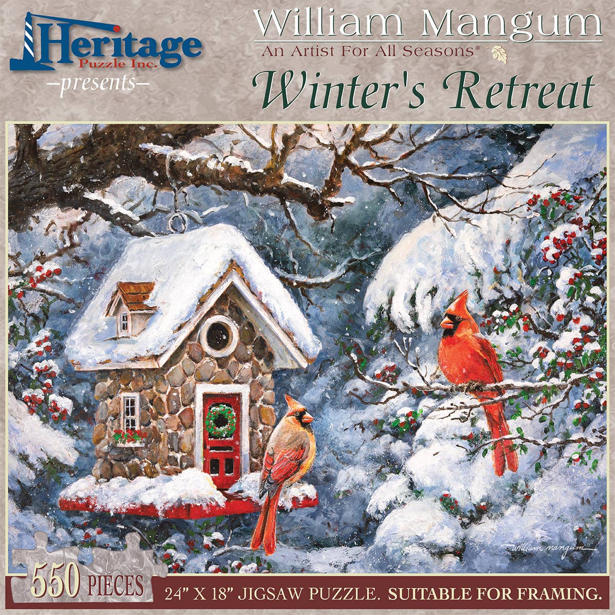Puzzle: Winter's Retreat 550 Piece Puzzle