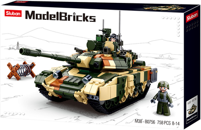 Model Bricks: T90MS Battle Tank Building Brick Kit (772 Pcs)