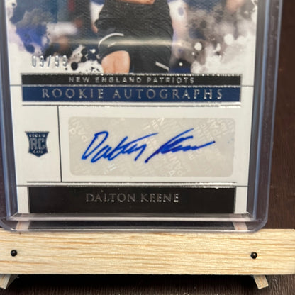 2020 Panini Impeccable Rookie Auto 09/99 Dalton Keene #165 Rookie Auto RC Trading Card