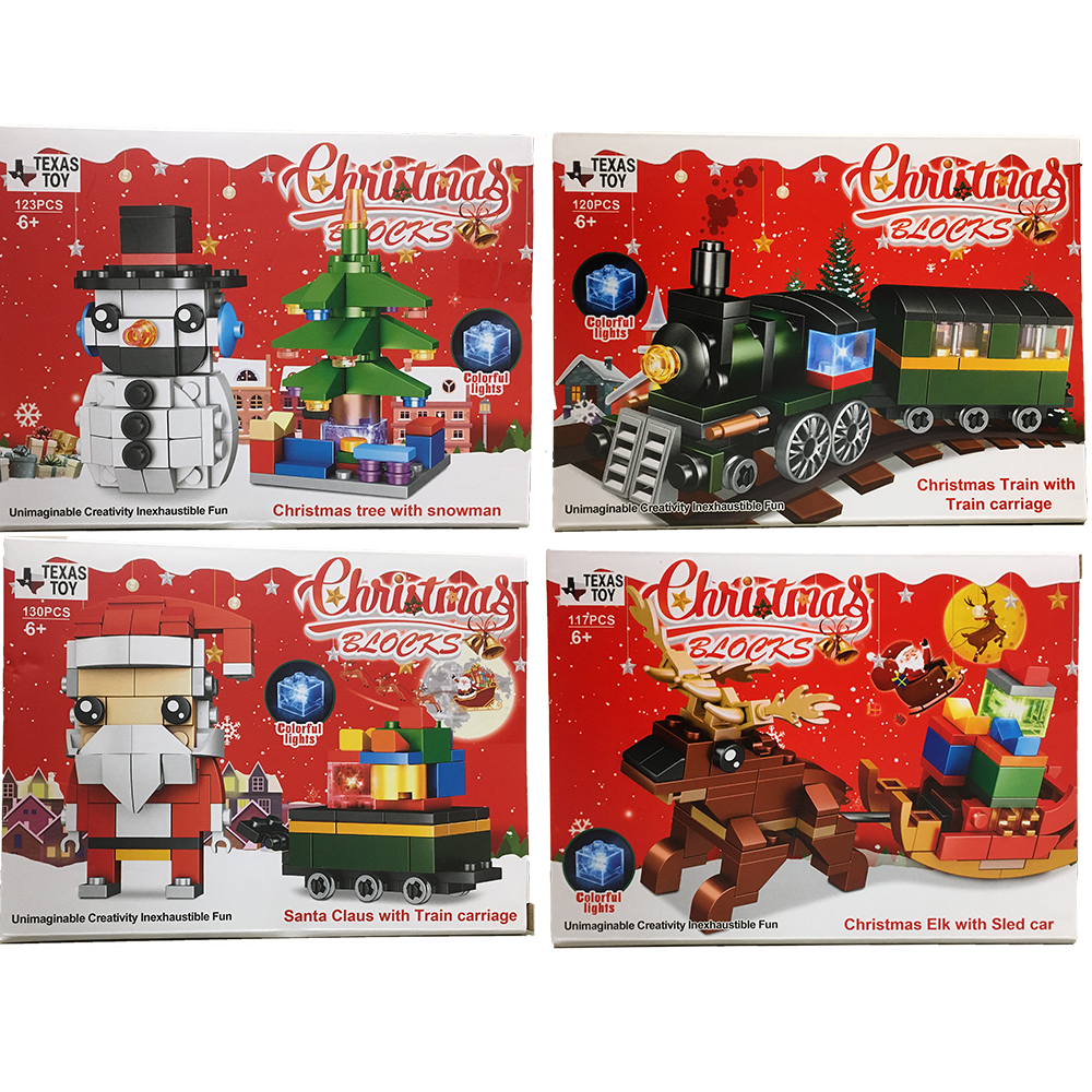 Model Bricks: Christmas Blocks Larger Kit Display Set, x4 kits