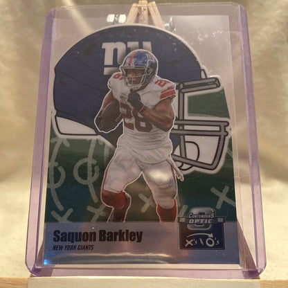 2022 Panini Contenders Optic Saquon Barkley Silver X’s & O’s #XO-11 Trading Card