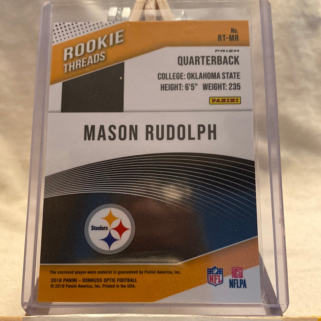 2018 Donruss Optic Rookie Threads Mason Rudolph #RT-MR Rookie RC Trading Card