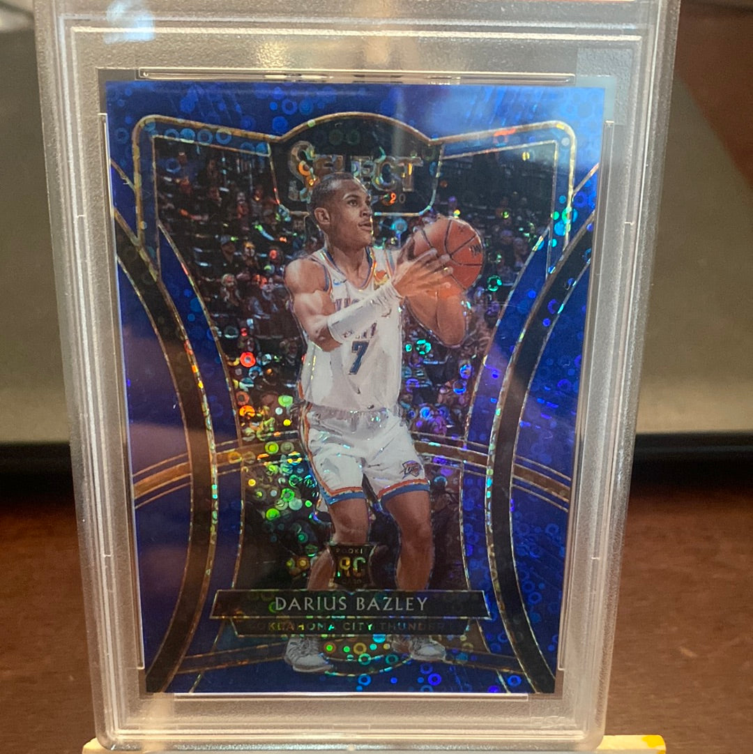 2019 Select Hybrid Blue Disco Prizm 09/25 Darius Bazley #116 PSA 10 MINT Rookie Trading Card