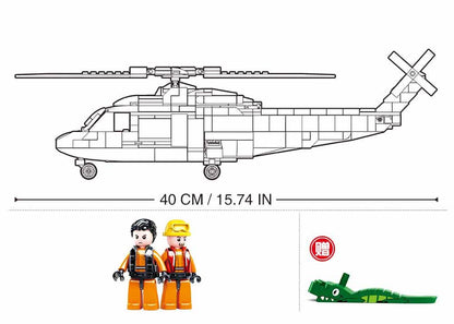 Model Bricks: "The Rescue" Medivac Coast Guard Helicopter (402 pcs)