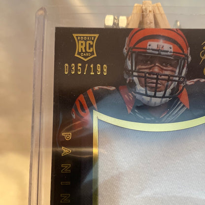 JEREMY HILL 2014 PANINI BLACK GOLD JUMBO JERSEY ROOKIE RC AUTO /199 BENGALS Trading Card