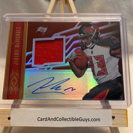 2017 Panini Phoenix Jeremy McNichols Rookie Patch Auto HOLO #099/299 Buccaneers! Trading Card