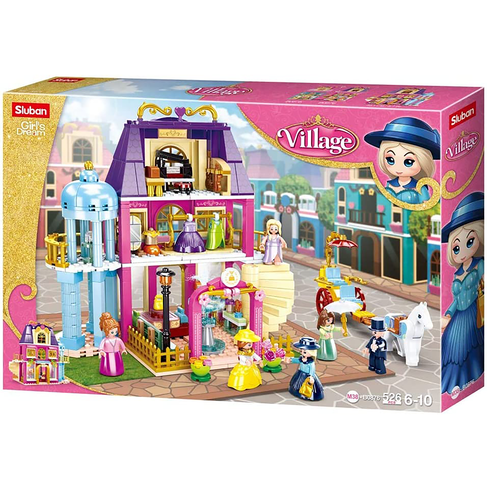 Model Bricks: Girl's Dream Village Department Store Building Brick Kit (526 pcs)